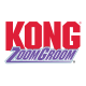 KONG-Logo in großen roten Blockbuchstaben mit darunter in lila stilisiertem ZoomGroom-Schriftzug.