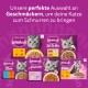 Whiskas-Katzenfutteraufsteller: lila Kartons mit Katzen und Schüsseln; sichtbarer deutscher Text 'Unsere perfekte Auswahl'.