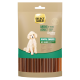 Przekąski dentystyczne Select Gold Mini Adult dla małych psów (5-10 kg), z pudlem na opakowaniu, oznaczone jako 'Wrażliwy' i 'Mit Algen.'