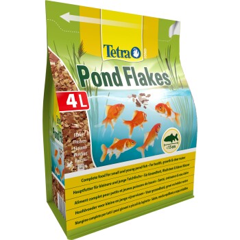 Tetra Pond  Flakes Fischfutter Hauptfutter für kleine und junge Fische im Teich 