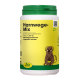 Behälter mit cdVet HarnwegeMix Urinary Tract Mix für Haustiere, mit einem grünen Deckel und einem gelben Etikett mit dem Text "100% NATUR".