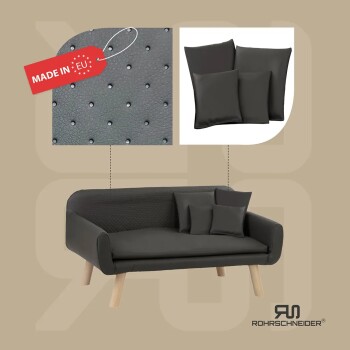 ® Hundebett Kunstleder, Hundecouch mit Gratis-Beigabe