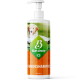 Weiße Pumpflasche des Hundeshampoos von Baviette mit Welpenfoto, grünem Diamantlogo und orangefarbener Aufschrift 'HUNDESHAMPOO'.