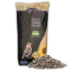 Eine Tüte Lyra Pet Wild Vogel Futter mit einer bunten Vogelillustration, "100% natürlich" und "10 Jahren Beste Qualität", plus Sonnenblumenkerne.
