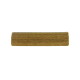 Brown rectangular pet chew stick treat with textured surface, isolated on black background.