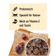 DIBO Rindfleisch Katzenfutter, bestehend aus 18 Packungen zu je 500 g, mit einem pinken und cremefarbenen Design und einem Bild einer Katze.