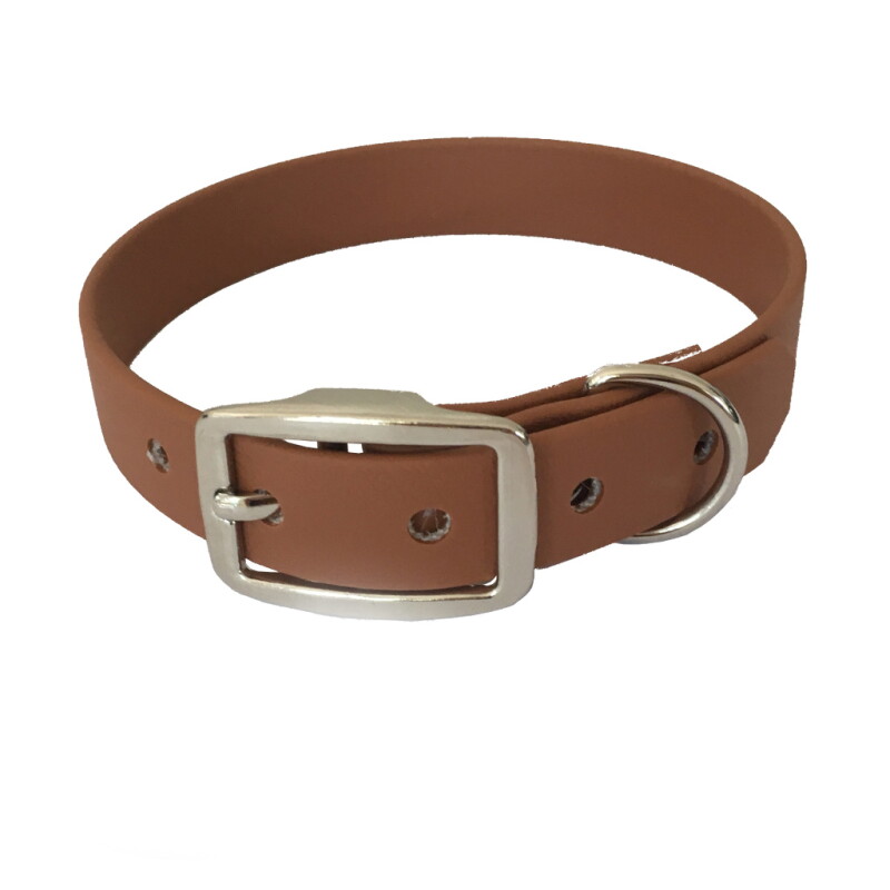 bio-leine 21-30cm HU Biothane Halsband braun/ caramell 24 cm, 33 cm