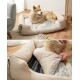 Hundebett mit Wendekissen meliert L