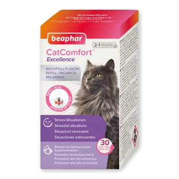 Pack de recharge Beaphar CatComfort Excellence pour calmer les chats, 48 ml, efficace jusqu'à 70 m², favorise une vie harmonieuse, utilisation de 30 jours.