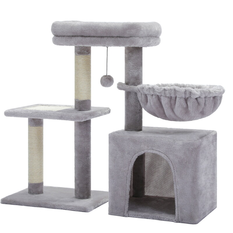 Pawz Road Kleiner Kratzbaum - 71,8 cm mit Hängematte