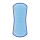 Blaue Gummibürste zur Haustierpflege mit erhöhten Noppen für effektives Reinigen und Massieren, entworfen für einen bequemen Griff.