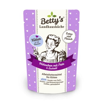 Betty’s Landhausküche Kitten Huhn & Pute 12×100 g
