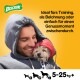 Verpackung von Biscrok-Hundeleckerlis mit einem kleinen Hund in einem roten Hoodie, mit Text über Trainingsbelohnungen und Genussmomente.
