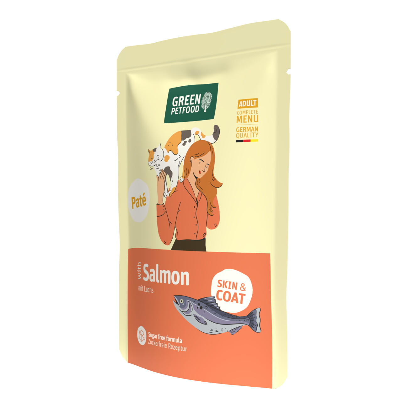 Green Petfood Cat Paté mit Lachs 8 x 85 g