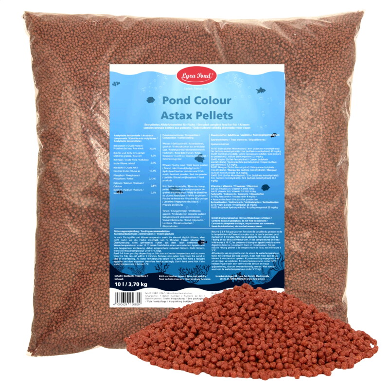 Lyra Pet Lyra Pond Colour Astax Koi Pellets Fisch 3,7 kg