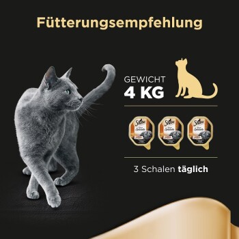 Edles Nassfutter Frikassee mit Pute und Gemüse für ausgewachsene Katzen 22 x 85g Katzennahrung in der Schale Sheba Sauce Spéciale