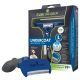 Blaues FURminator-Entfilzungswerkzeug für Unterwolle mit Verpackung, Größe L (23–41 kg), Text: Entfernt bis zu 99 % lose Haare.