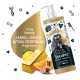 Flasche "Bugalugs One in a Million Shampoo" mit einer Hundillustration, mit Text über langanhaltenden Duft von Orange, Zitrone und Muskatnuss.