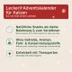 Adventskalender für Katzen mit drei Arten von Snacks: Ente, Huhn & Lachs und Huhn, mit Zutatenangaben und Nährwertanalyse.