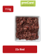 Verpacktes rohes Hundefutter mit der Bezeichnung "proCani by nature" in einem rot-weißen Design, mit "Rind Vital" und einer Menge von 22x.