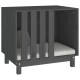 Hundehütte Massivholz Kiefer Hundehöhle Hundebett grau 70 cm, 50 cm, 62 cm