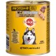 Dosen-Hundefutter von Pedigree, mit einem gelben Etikett, das "Protein+" mit 25% mehr Protein und "100% komplett" angibt.