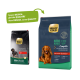 Select Gold Hundefutterbeutel, einer mit dem Etikett "Mini Adult" und der andere "Complete", zeigt ein neues Design mit einem Hundebild.