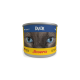 Sechs Dosen Josera Katzenfutter in einem gelben Tablett, mit der Aufschrift 'Ente', mit den blauen Augen einer Katze und dem Text 'Deutsche Qualität' und 'Getreidefrei'.