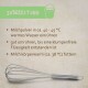Anleitung zur Zubereitung von Milchpulver mit einem Schneebesen, einschließlich Temperaturrichtlinien und Mischschritten, auf einem strukturierten Hintergrund.