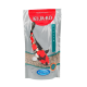 Eine Tasche mit KI-JA-KO Premium Koi-Futter, die eine farbenfrohe Koi-Fisch-Illustration zeigt, beschriftet mit "HEALTH" und "6mm," von der Marke Aquaris.
