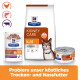 Hill's Prescription Diet Kidney Care k/d Katzenfutter: Tüte, Beutel und Dose mit Katze; zeigt 'Kidney Care k/d' und deutsche Werbeaussage