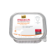 Select Gold Medica Veterinary Diet Nierendiät, 100g, nourriture diététique pour animaux de compagnie pour le soutien rénal, présentant une silhouette de chien et une étiquette "mit Rind."