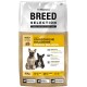 Tüte 'BREED SELECTION' Hundefutter für Französische Bulldogge, Adult, 10 kg, 31% Rind, zwei Französische Bulldoggen abgebildet.