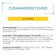 Huisdier voedselverpakking met de titel "ZUSAMMENSETZUNG mit HUHN," met details over ingrediënten, voedingsadditieven en analytische componenten.
