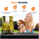 Eine Tüte "LAMM Superfood" Hundefutter mit einer Schafgrafik, die die Verdauungsunterstützung, das Immun-Komplex, die leichte Verdauung und den schmackhaften Geschmack hervorhebt.