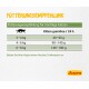 Fütterungsempfehlungen für Kätzchen, die die Futtermengen nach Alter in Monaten detailliert, mit einem gelben Josera-Logo am unteren Rand.