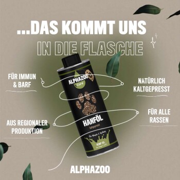 Premium Hanföl für Hunde & Katzen I Entspannung und Fellglanz