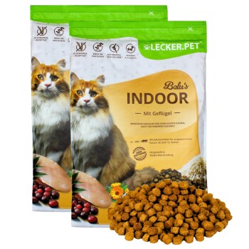 Lecker.Pet Balu's Indoor Geflügel Katzenfutter Trockenfutter Vollnahrung 5 kg