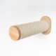 Katzensch scratching post aus Naturholz mit einem mit Seil umwickelten Zylinder, entworfen für Spiel und Kratzen von Haustieren.