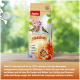 PANTO Premium Erdnussbruch-Tüte mit Erdnussbruch für Vögel, farbenfrohe Verpackung mit drei Vögeln, Blüten und Sichtfenster mit Erdnüssen.