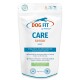 Weißer wiederverschließbarer Beutel mit Aufschrift 'DOG FIT CARE senior small' — Vitalität & Gelenkfunktion, frei von Zusatzstoffen, dog-fit.com
