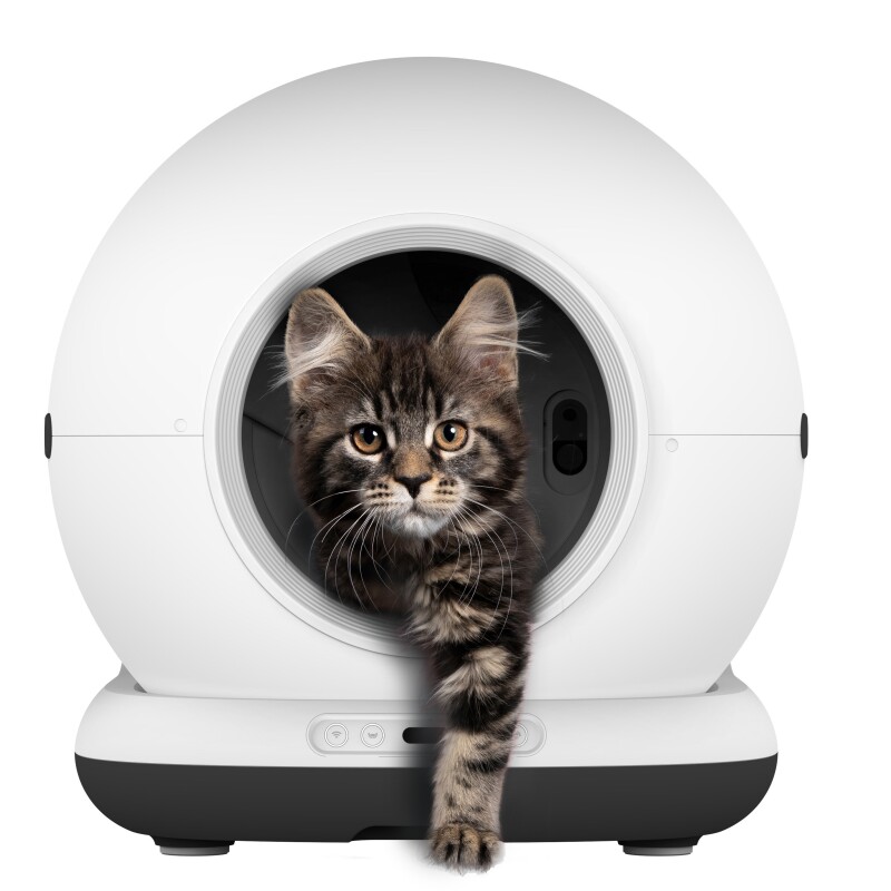 Zedar Selbstreinigende Katzentoilette, 82L Katzenklo Selbstreinigend Mit App – Inkl. Katzenklo-Matte & 3 Rollen Müllbeutel – Xxl - K1200