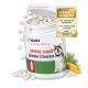 Behälter mit GIGI Gelenktabletten für große Hunde, mit einem Husky und dem Text "GROBE HUNDE Gelenke & Knochen" und "Für mehr Bewegungsfreude."