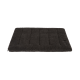 Schwarze Haustierbettmatte mit einer weichen, strukturierten Oberfläche und genähten Linien für zusätzlichen Komfort.