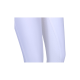 Weiße Haustierleggings mit einem strukturierten Seitenpaneel, das eine Nahaufnahme des Stoffes und der Nähdetails zeigt.