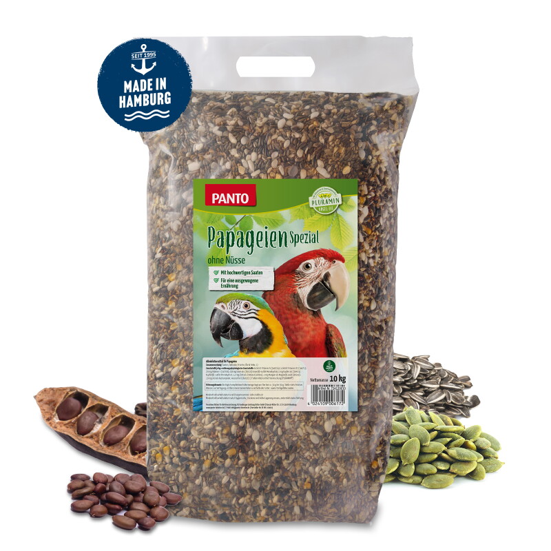 Panto PAPAGEIENFUTTER SPEZIAL MIT PLURAMIN® (OHNE NÜSSE) 20kg