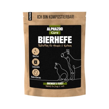 ALPHAZOO Bierhefe Tabletten für Hunde und Katzen 75 g