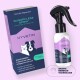 Wundpflege-Spray für Haustiere, "KYVETIN," mit einer Illustration von Hund und Katze, das die Hautregeneration und Infektionsschutz fördert.