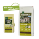 Zwei Tierfutterbeutel, "Wilderness" und "True Country", zeigen Wölfe und geben an, dass sie 70% Fleisch, 30% Gemüse und 0% Getreide enthalten. Text: "Neues Design - gleiche Qualität!"