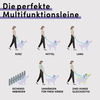 Hundeleine Führleine Dunkelblau M